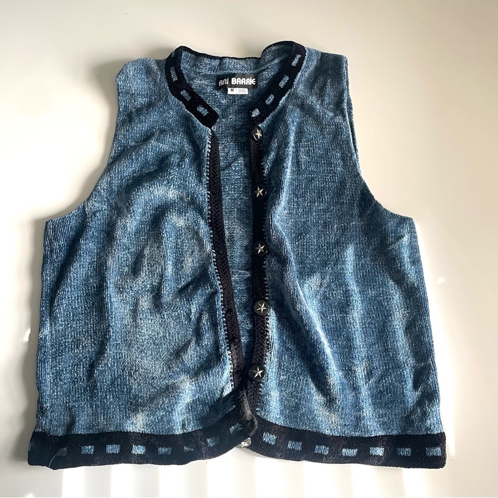 Vintage Ani Barrie Blue Vest, M